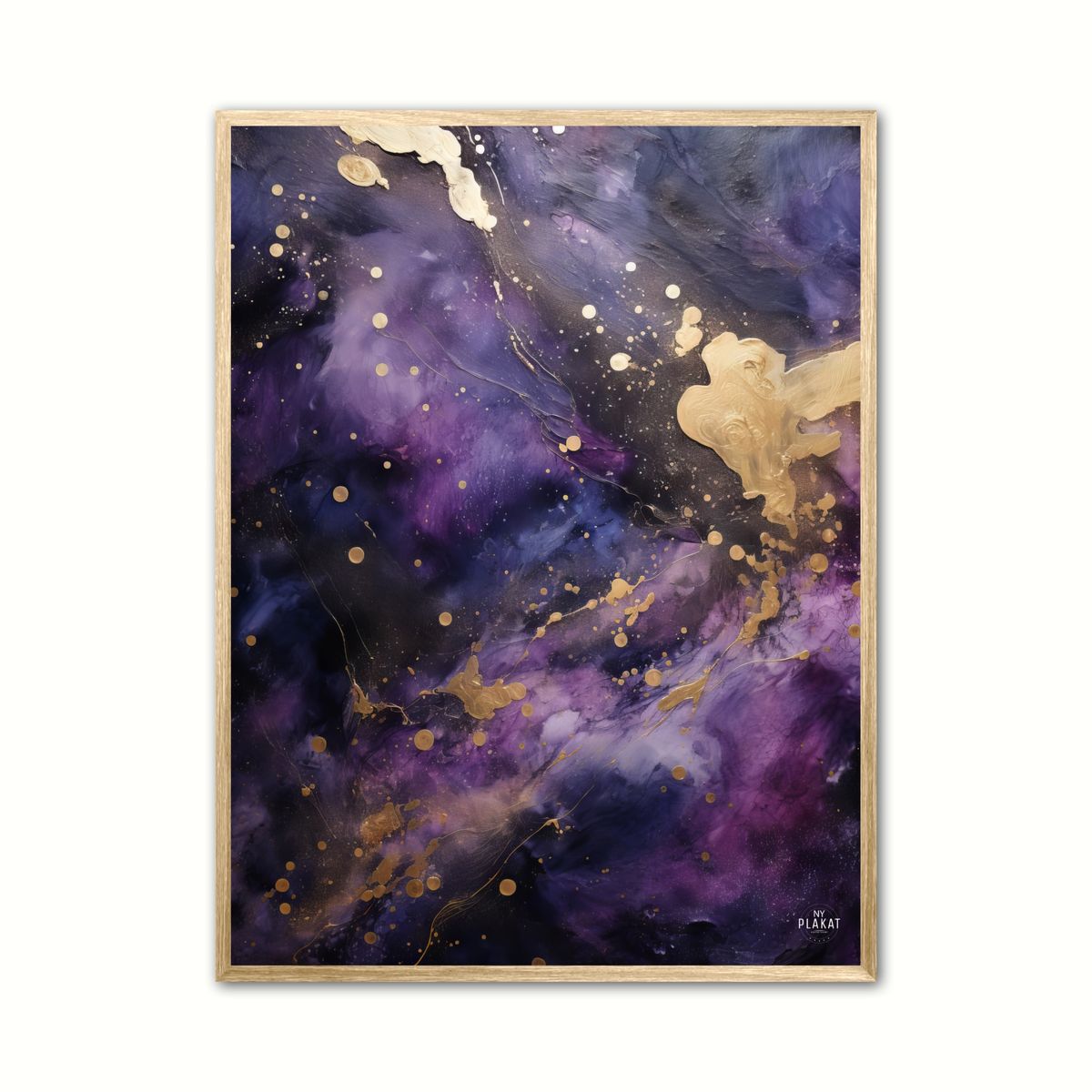 Purple Nebula plakat - Abstrakt 21 x 29,7 cm (A4)