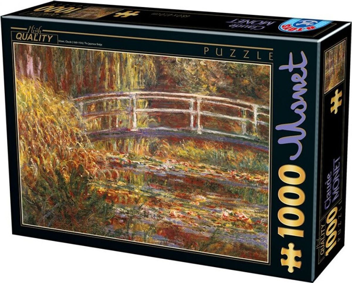 Puslespil Med 1000 Brikker - Claude Monet - Den Japanske Bro