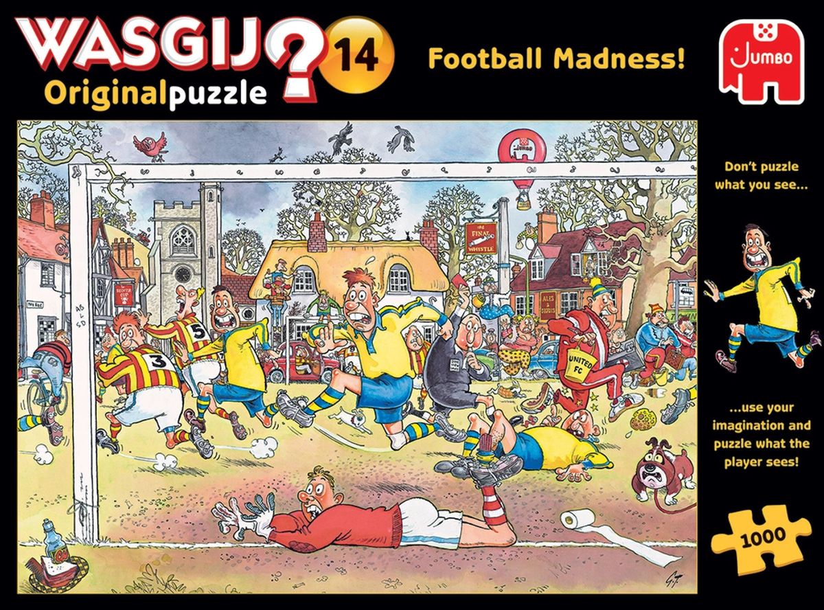 Puslespil Wasgij Original 14 Football Madness! 1000 brikker