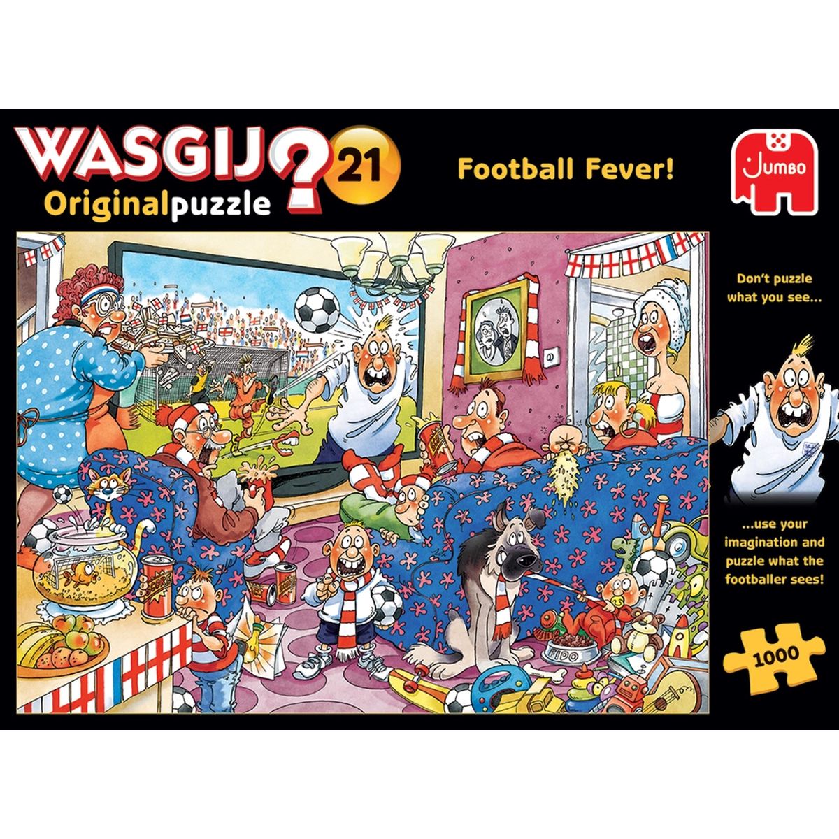 Puslespil Wasgij Original 21 Football Fever! 1000 brikker