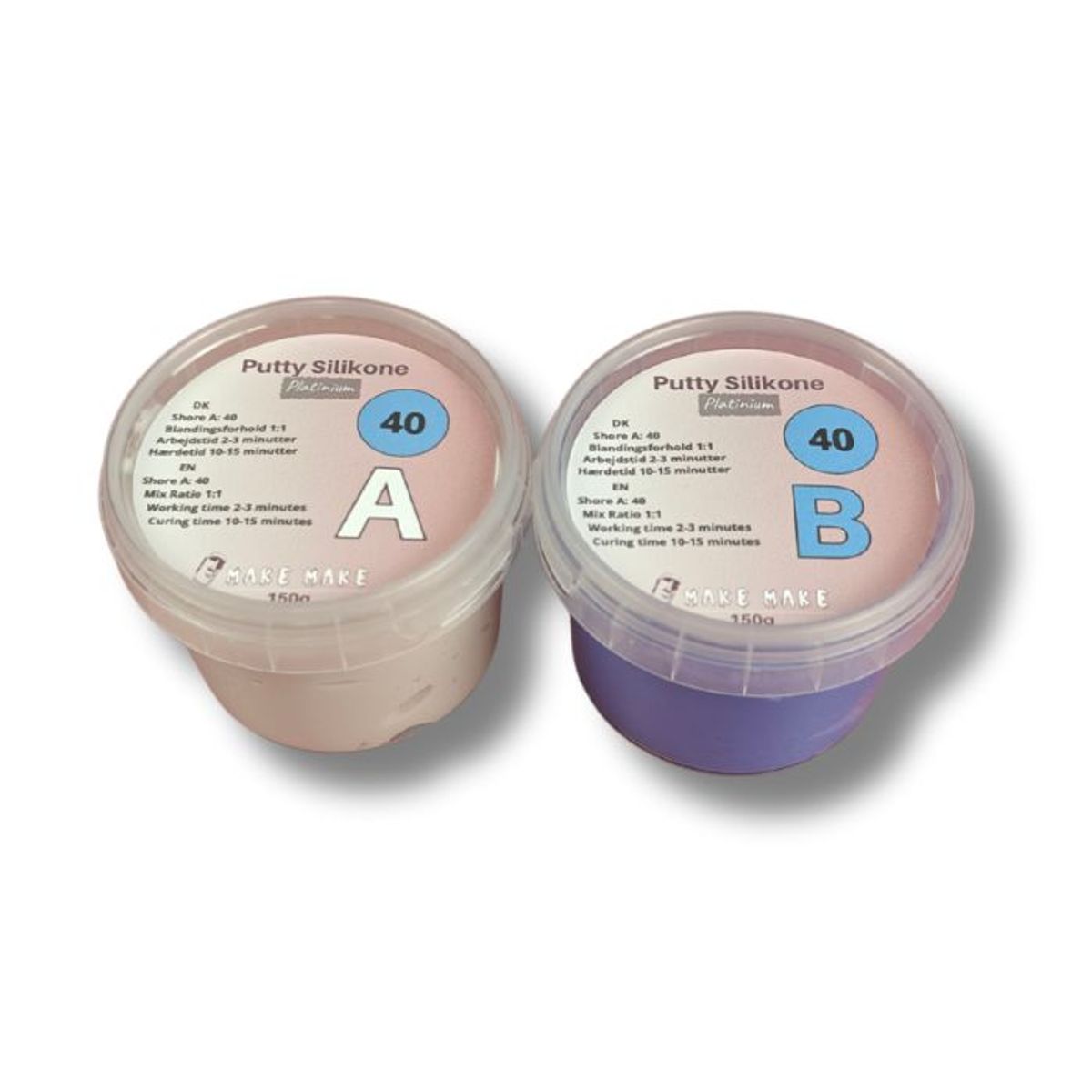 Putty Silikone (300 g) 40 - blå (Medium)