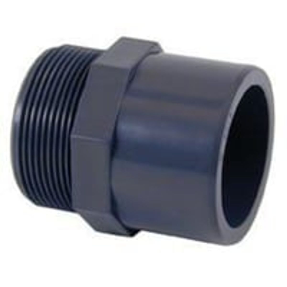 PVC gevindnippel 40 mm x 1"