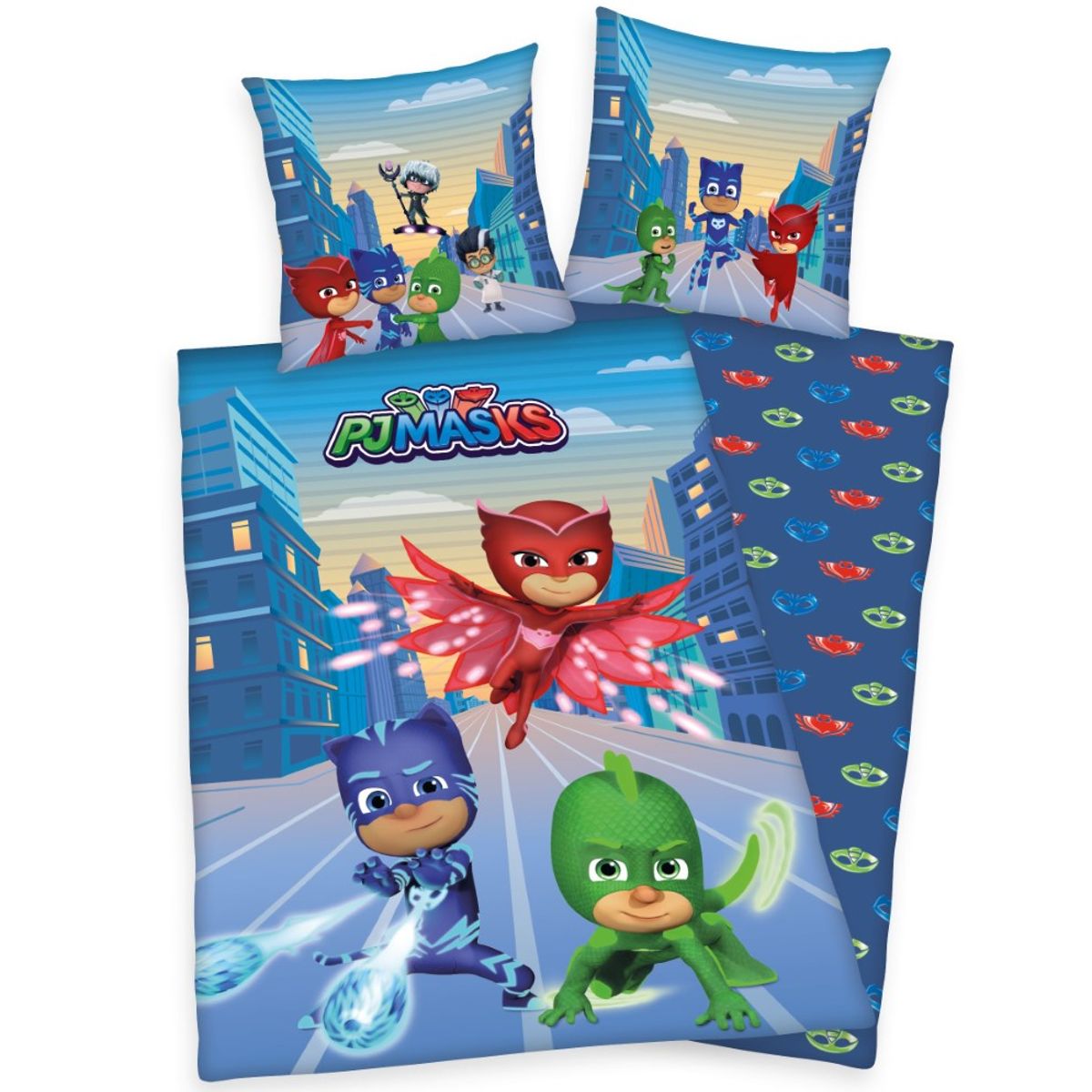 Pyjamasheltene (PJ Masks) Sengetøj - 100 procent bomuld