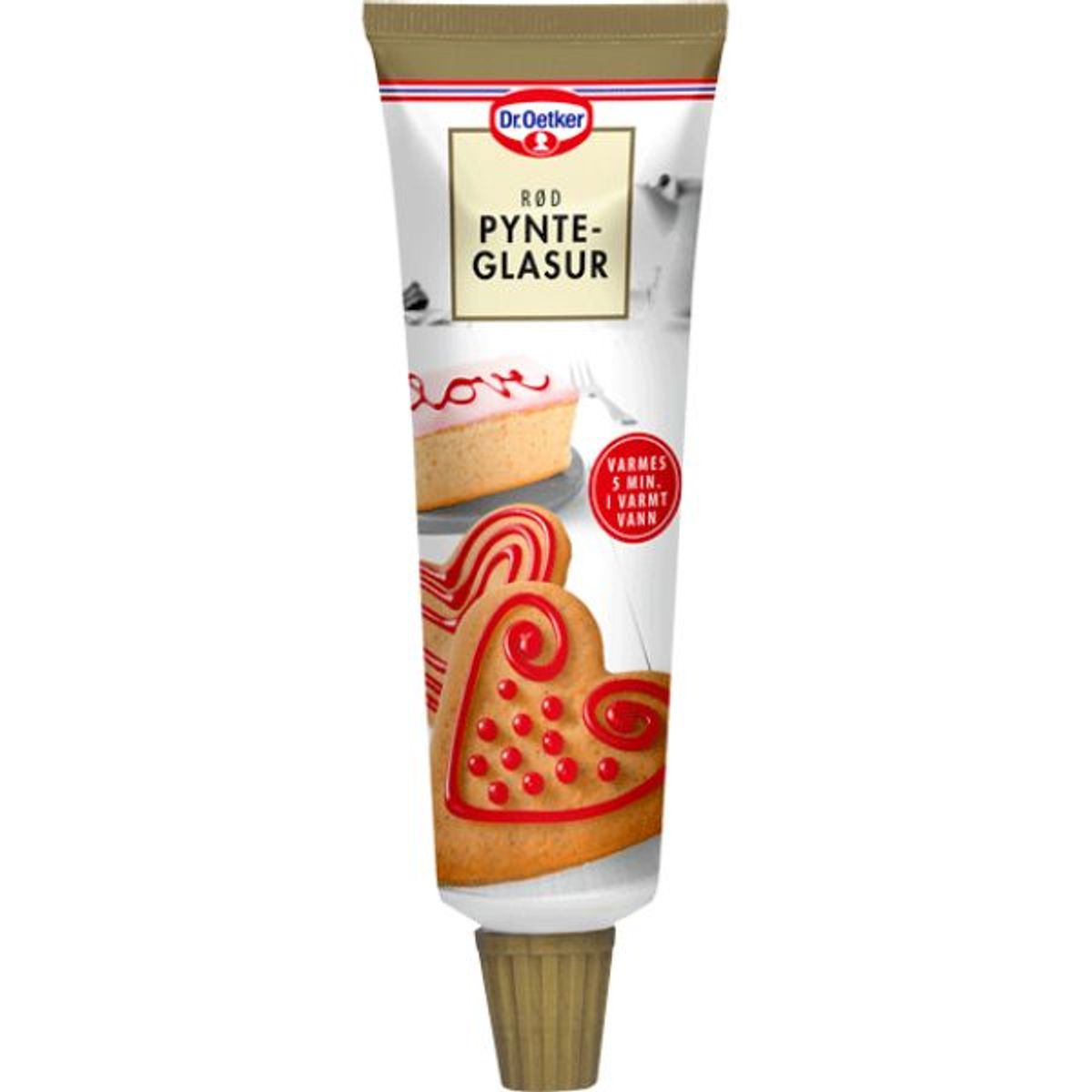 Pynteglasur Rød 125 g - Dr. Oetker