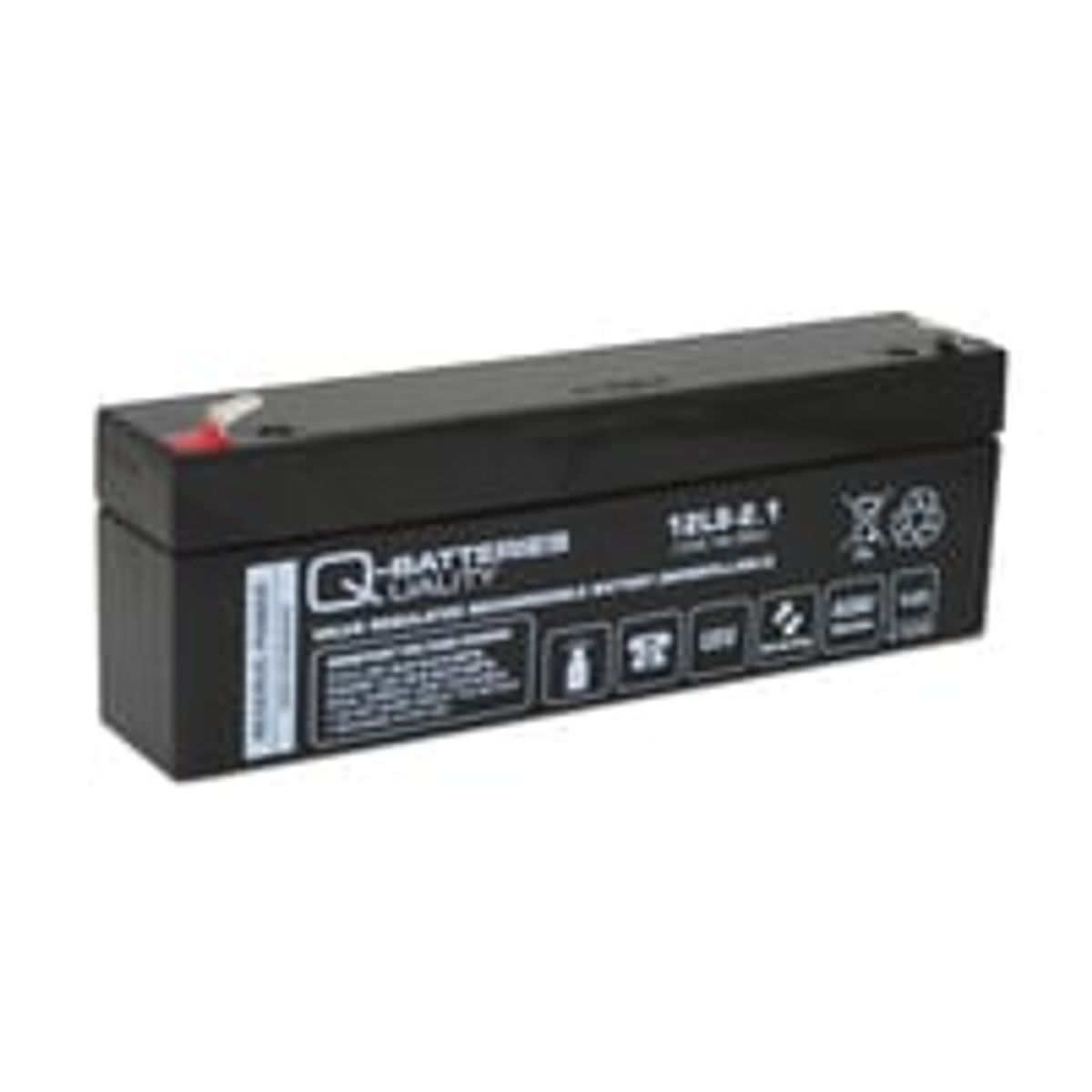 Q-Batteries 12V-2,1Ah blybatteri 178X35X61 VDS