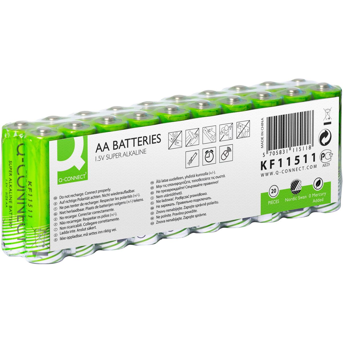 Q-connect AA batteri AA 1.5 v 20 stk