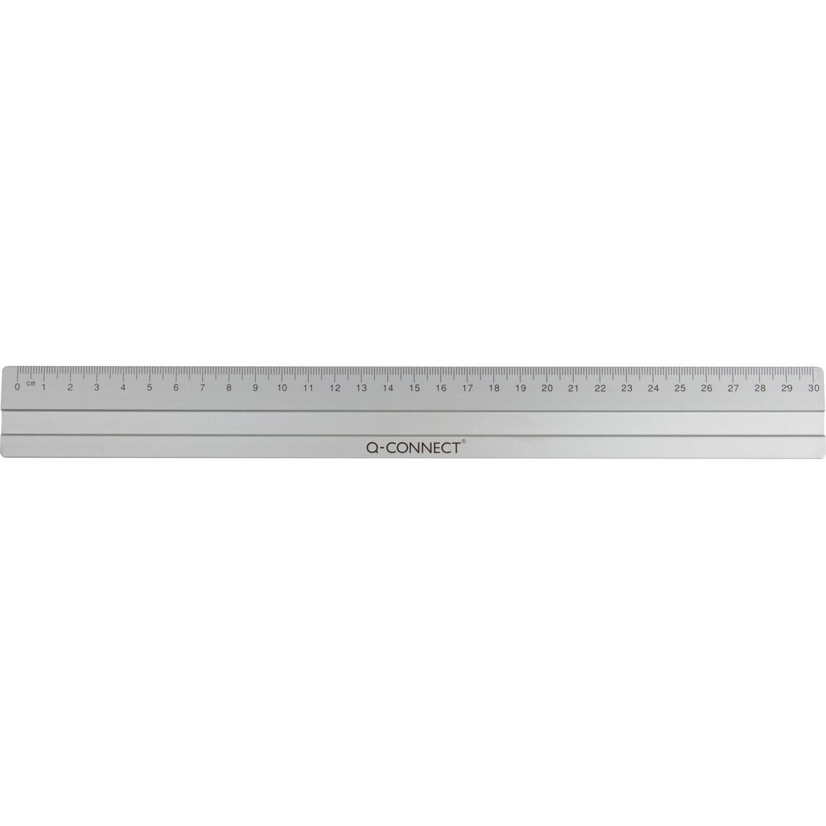 Q-connect lineal 30 cm Aluminium