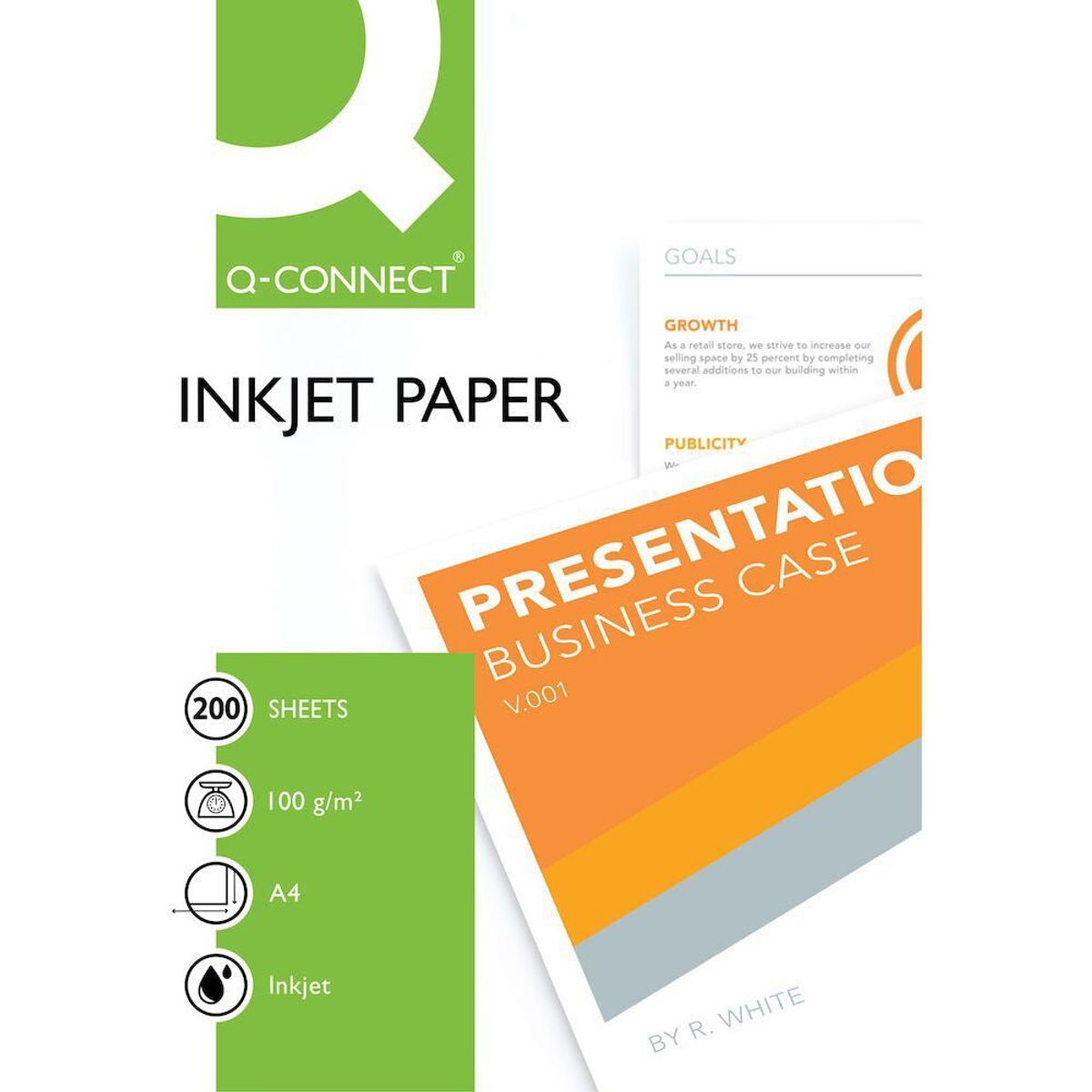 Q-connect Premium A4 inkjetpapir 100g hvid 200ark