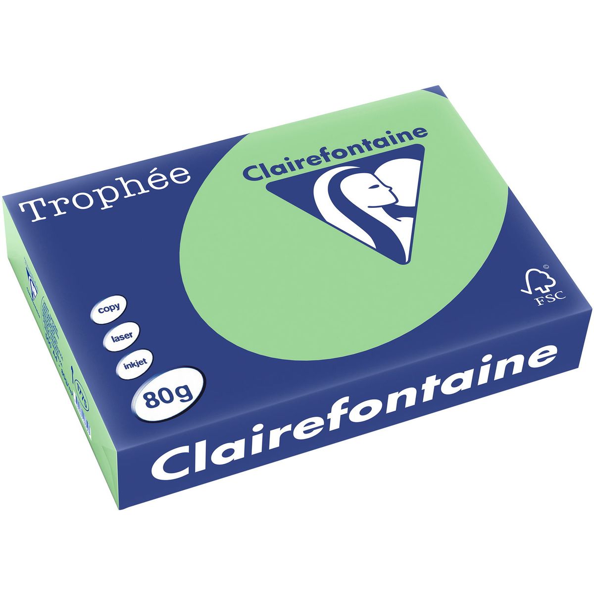 Q-connect Trophee kopipapir A4 80g pastel grøn 500ark