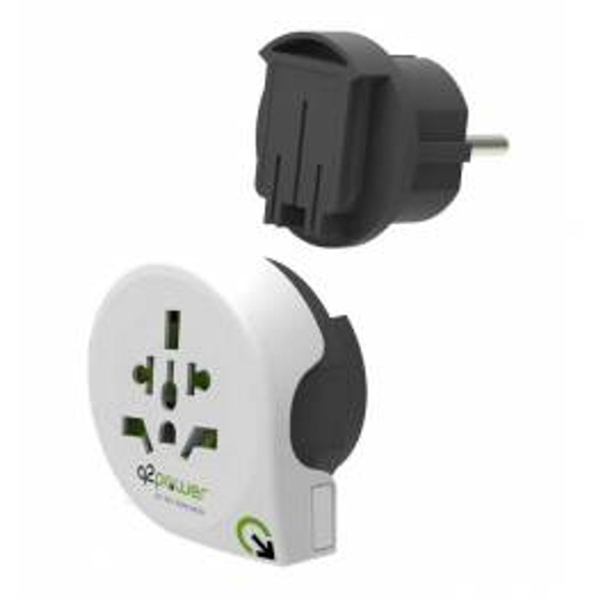 Q2Power QPLUX 5 i 1 Verden/EU til Verden rejse adapter