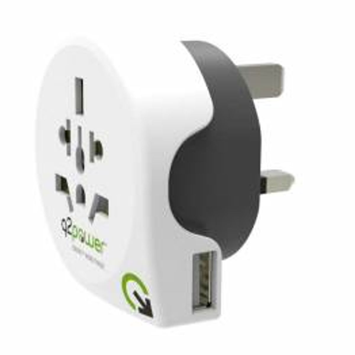 Q2Power Ultimative Rejseadapter verden til USA/UK/EU/AUS m. USB stik