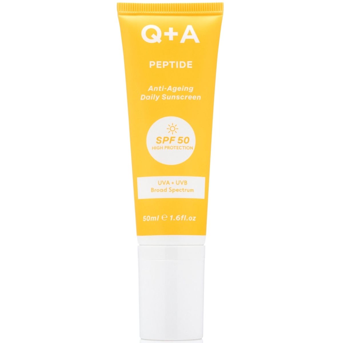 Q+A Peptide Renewing Face Sunscreen SPF 50 - 50 ml