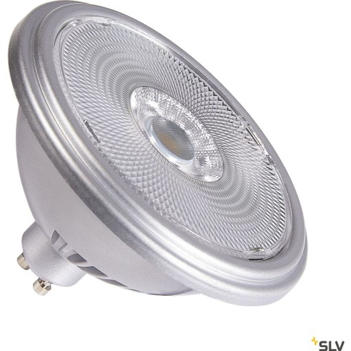 QPAR111 GU10, LED-lyskilde sølv 12,5W 3000K CRI90 30°