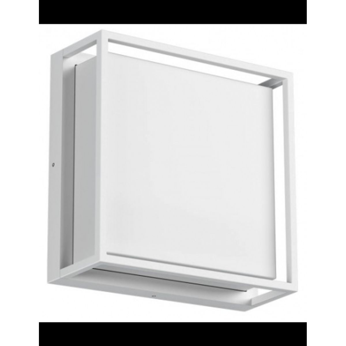 QUADRIS Væglampe i aluminium og polycarbonat H25 cm 1 x 20W SMD LED - Mat sandhvid