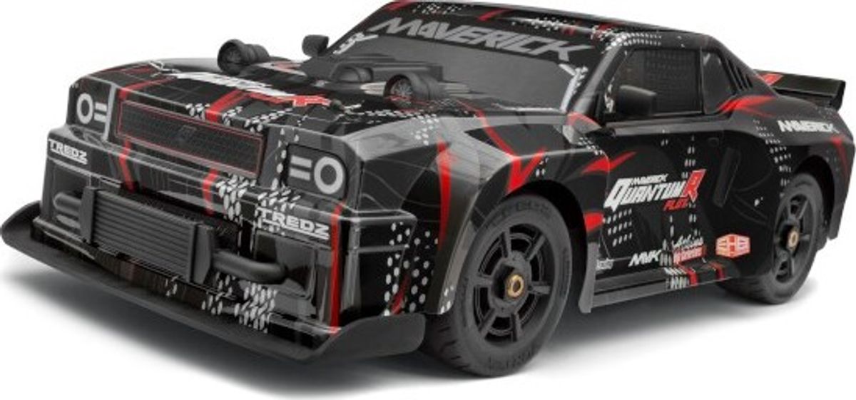 Quantumr Muscle Car Body - Black/red - Mv150352 - Maverick Rc