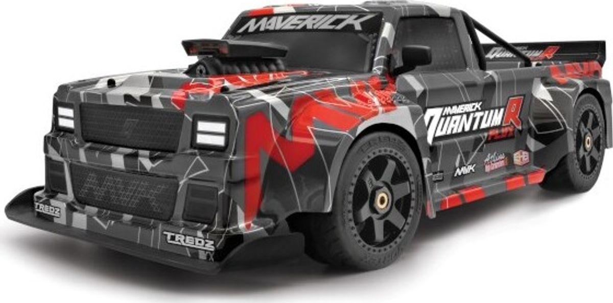 Quantumr Race Truck Body (black/red) - Mv150319 - Maverick Rc