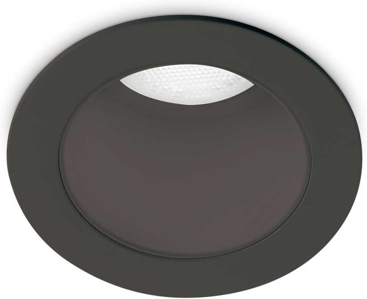 Quark, Indbygningslampe, 8W, LED, sort, aluminium, metal, Ø48xH61mm