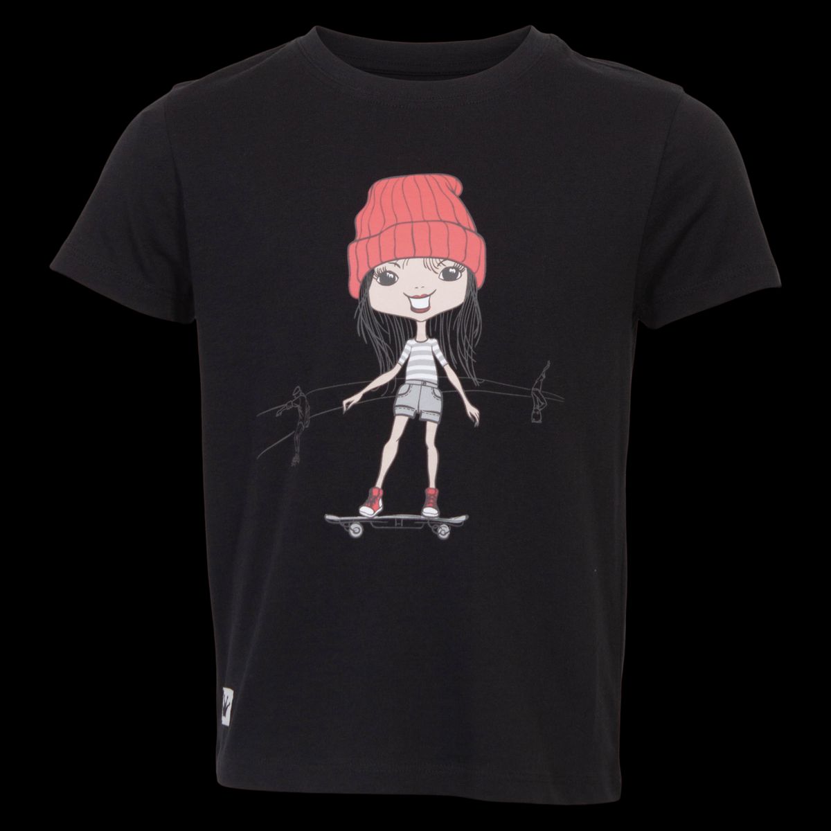 Queenz Doka Pige T-shirt - P4 Black - 110/116