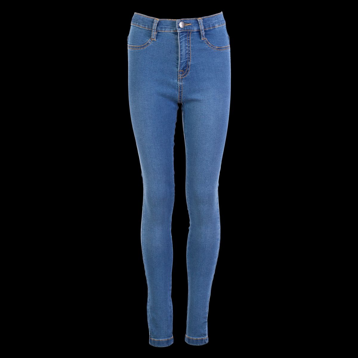 Queenz Grace Pige Jeans - M. Light Blue Denim - 134