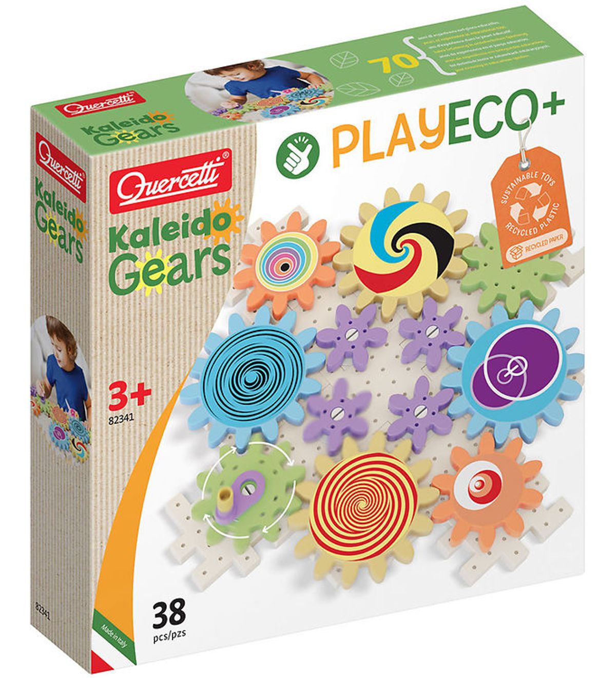 Quercetti Byggesæt - Kaleido Gears - PlayEco+ - 38 Dele - 82341