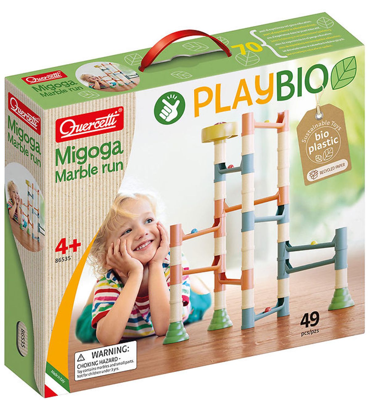 Quercetti Kuglebane - Migoga Marble Run Playbio - 49 Dele - 8653