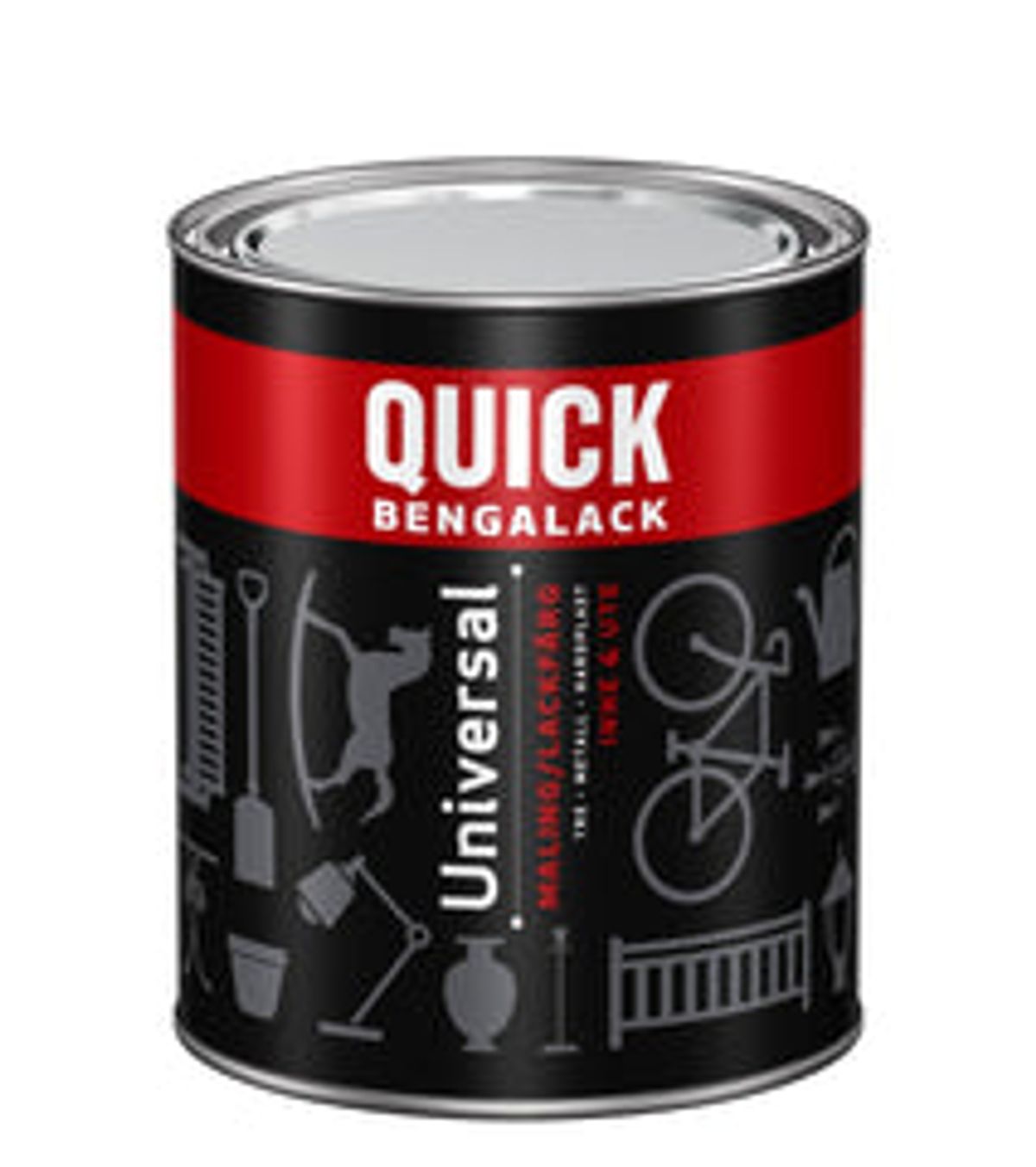 Quick Bengalack Universallak HVID/SORT - 0.25 L