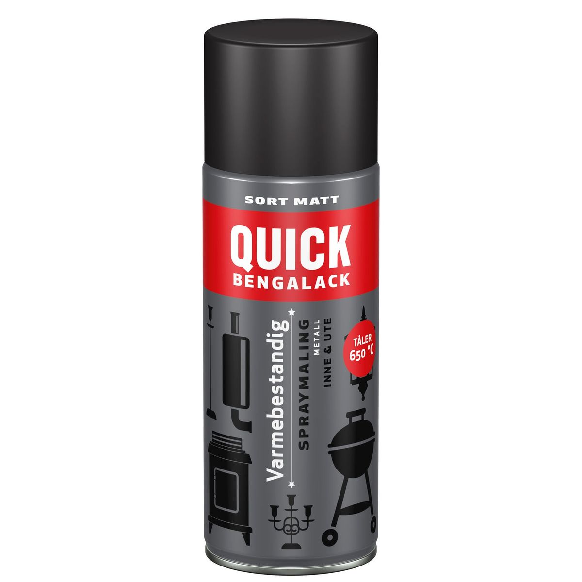 Quick Bengalack Varmebestandig Spray - 400 ML - Spraymaling