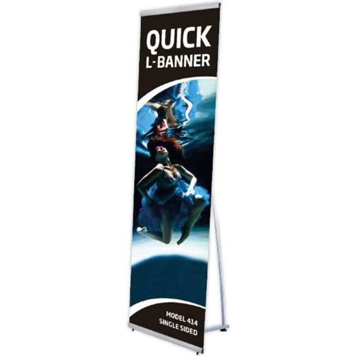 Quick L-Banner Enkeltsidet uden banner og print- 60x200cm