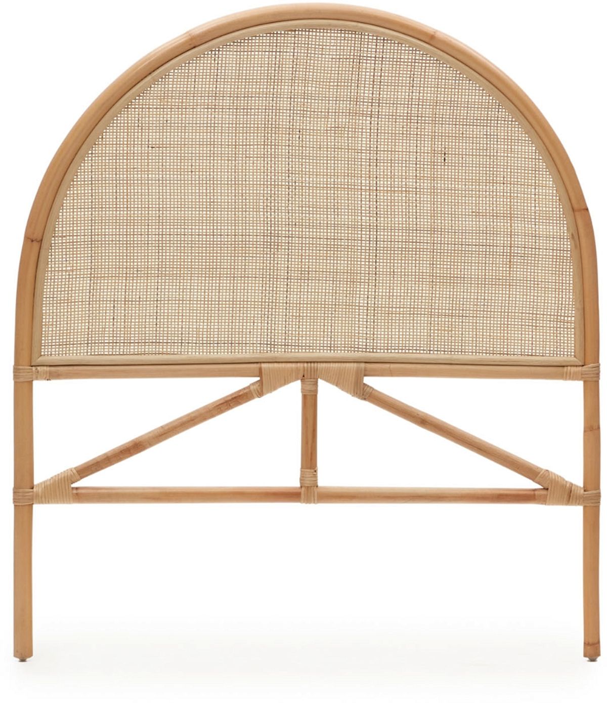 Quiterie, Rund sengegavl, natur, H110x98x4 cm, rattan