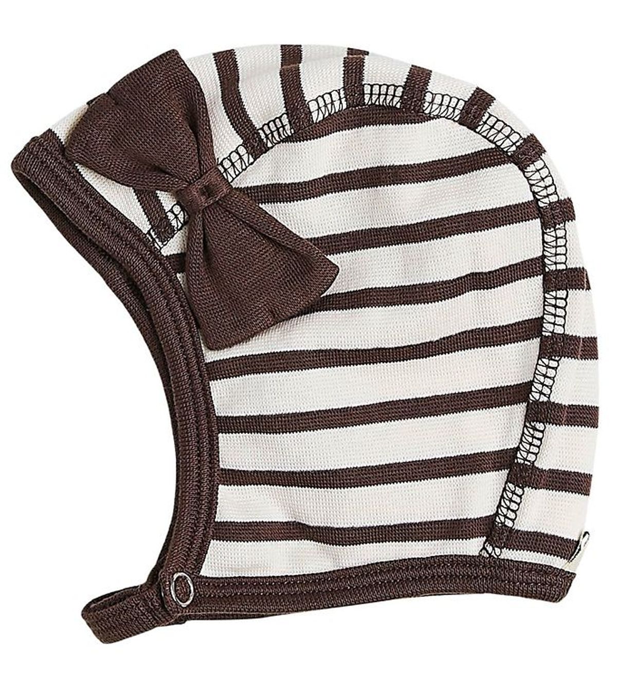 Racing Kids Babyhjelm - Chocoloate Brown/Eggshell m. Sløjfe