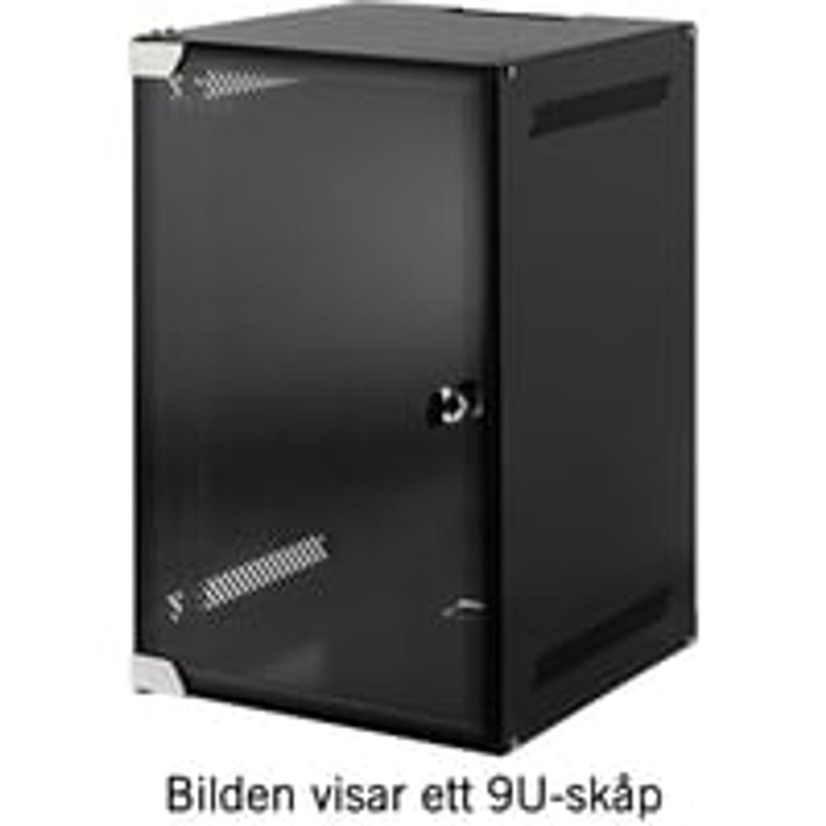 Rackskab TOTEN 10" vgskab, leveres usamlet, 12U, 280x310, glasdr, sort