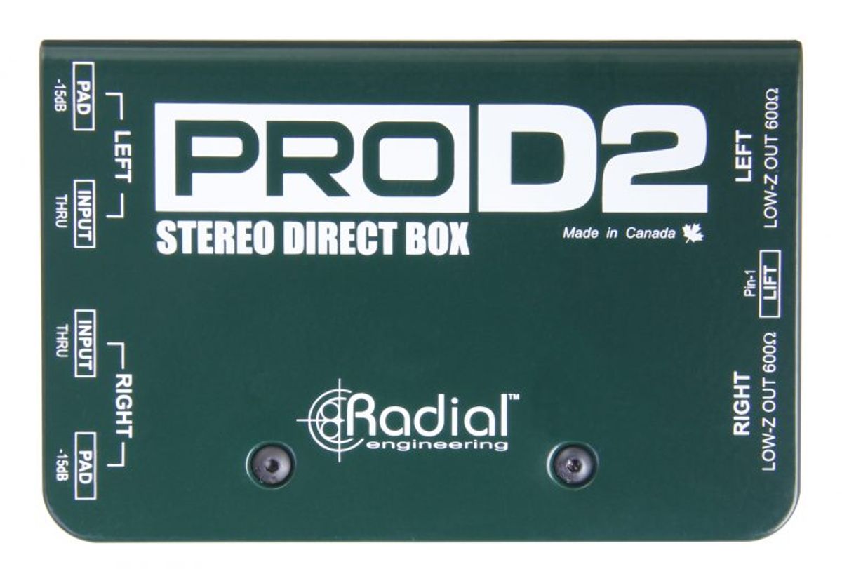 Radial Pro D2 Passive Stereo DI Box