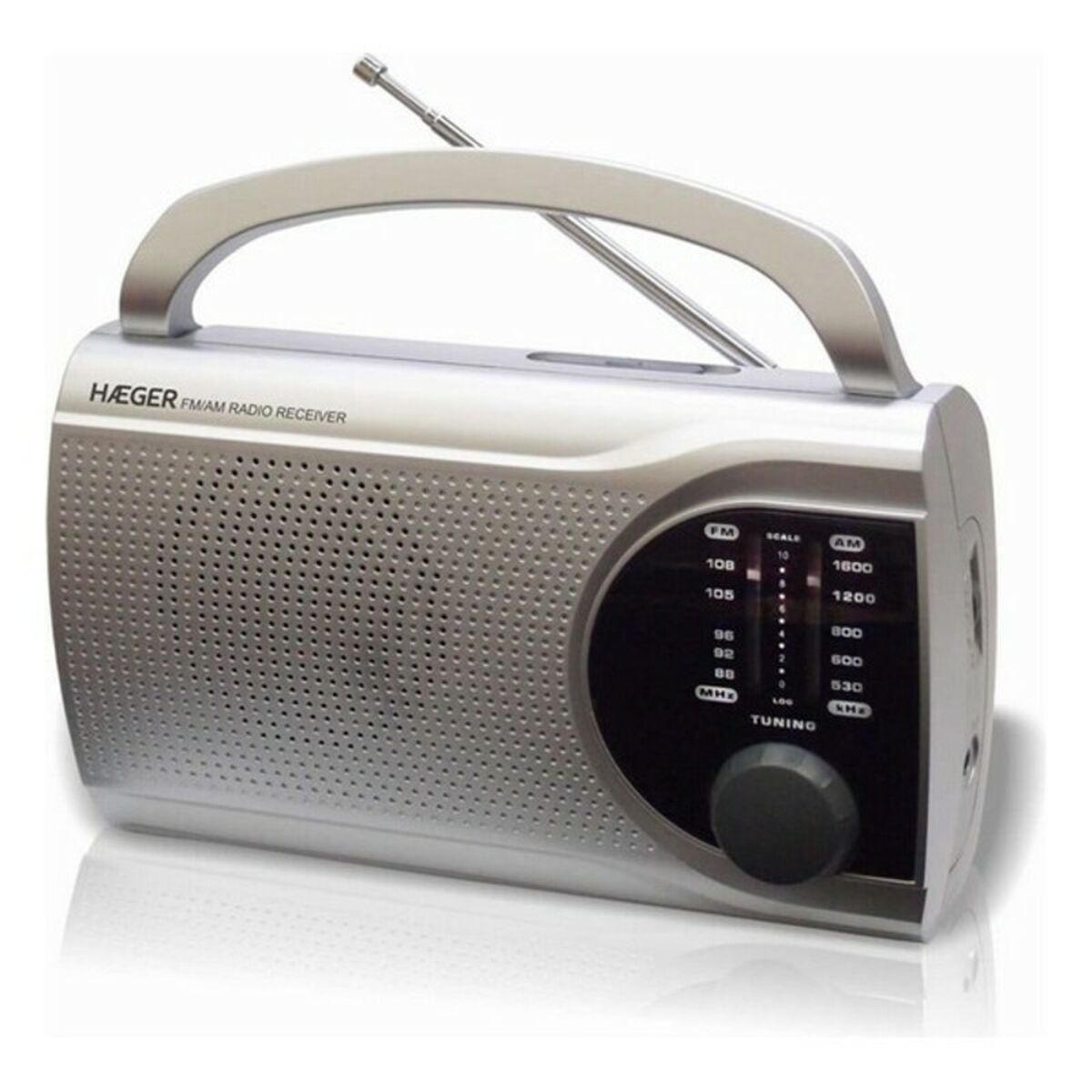 Radio AM/FM Haeger PR-BIB.004B Grå