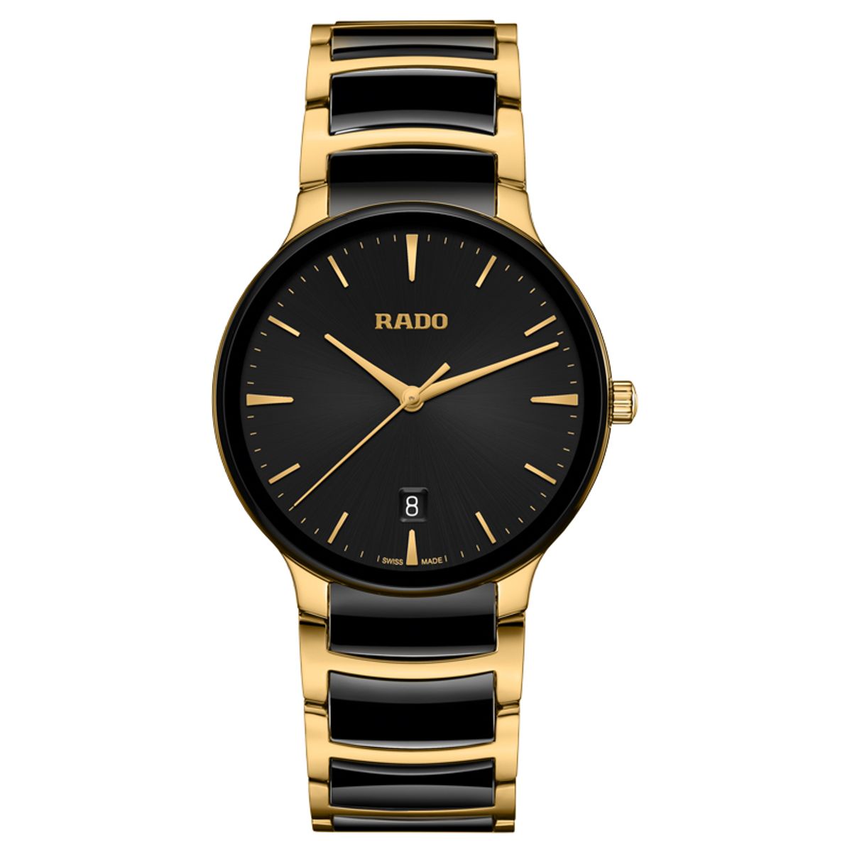 RADO Centrix herreur keramik/pvd guld - Quartz