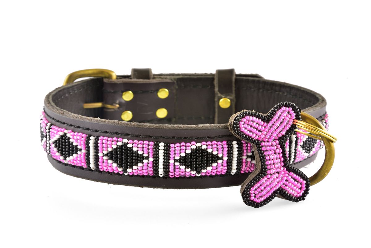 Rafiki Pink hundehalsbånd Zinj Design