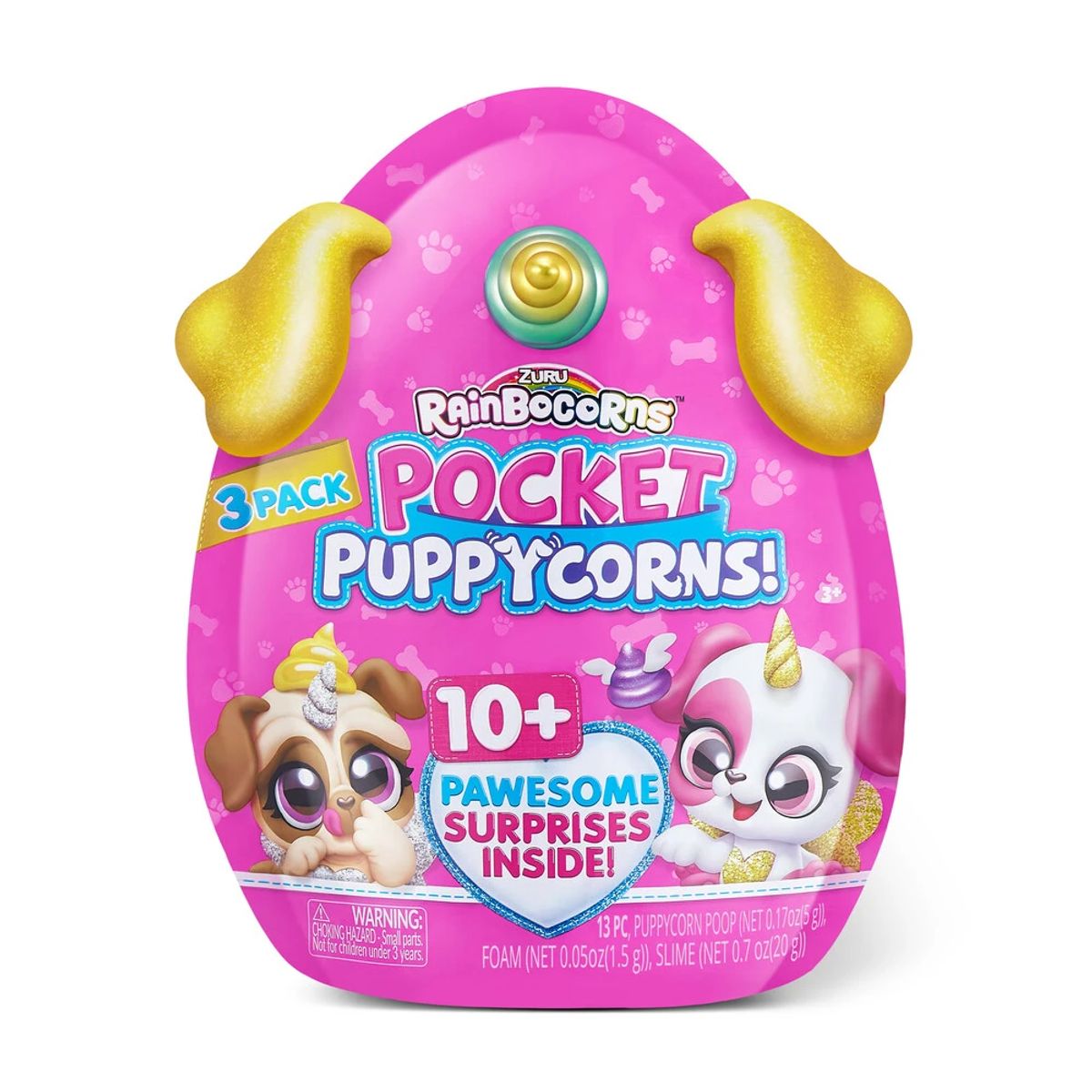 Rainbocorns Pocket Puppycorn 3-pak