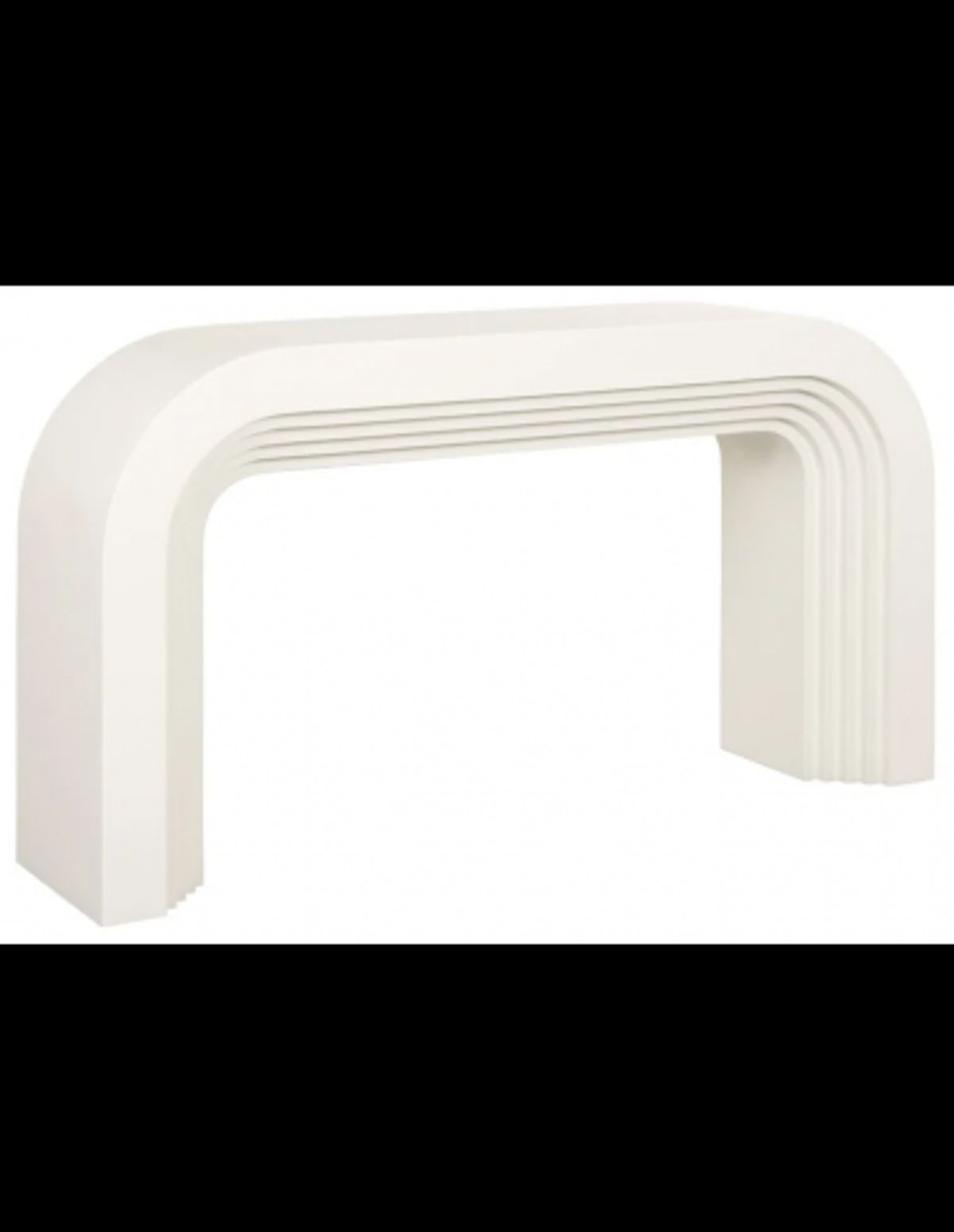 Rainbow konsolbord i MDF og eco plaster 150 x 35 cm - Cremehvid