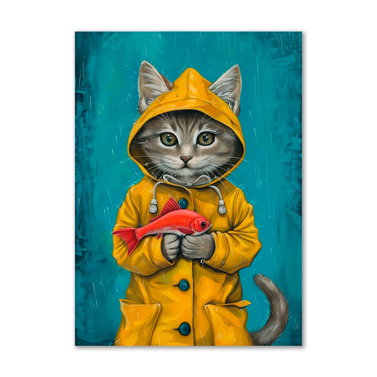 Raincoat Catitude - 60x80 cm. - Ingen