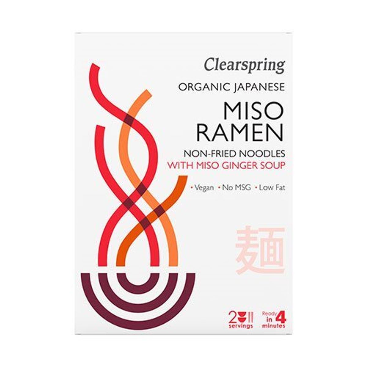 Ramen nudler m. Miso- & Ingefærsuppe Økologisk - 1 pk.