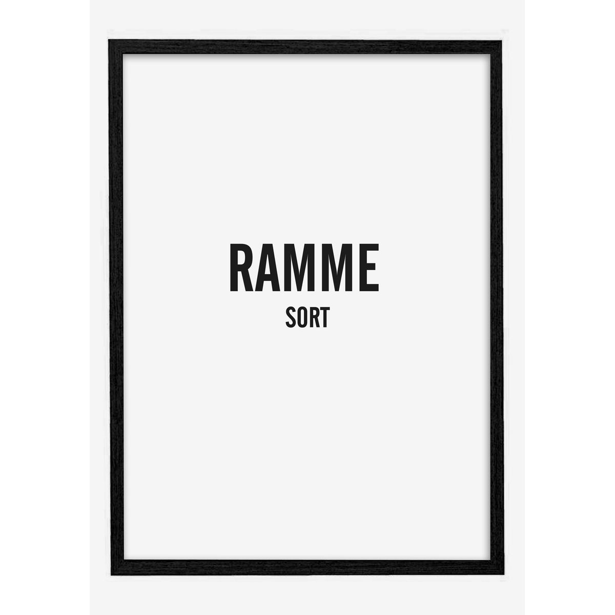 Ramme (sort) - 50x70 cm