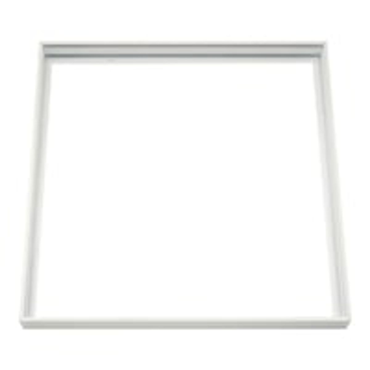 Ramme til 60x60 LED panel - Samlest med plasthjrner og hvid kant, 65mm hj