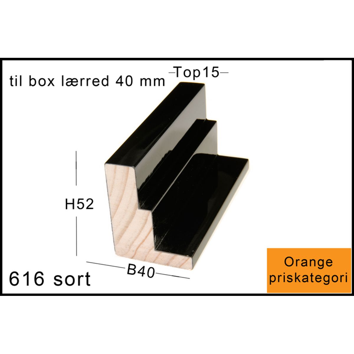 RAMMELISTE NR. 616 SORT TIL TYKKE BL. RAM.