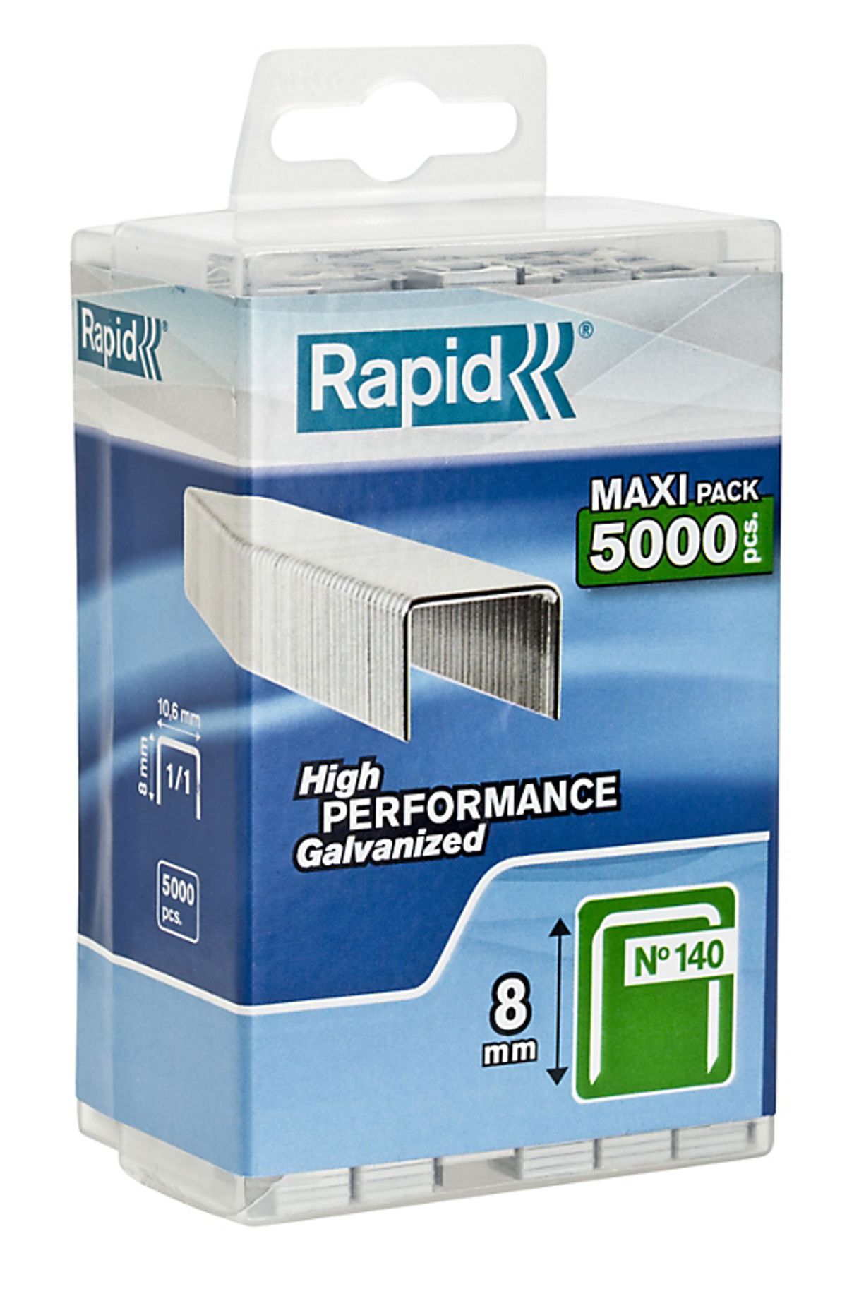 Rapid 140-8mm 5M hæfteklammer PP Box m-hang 40303089