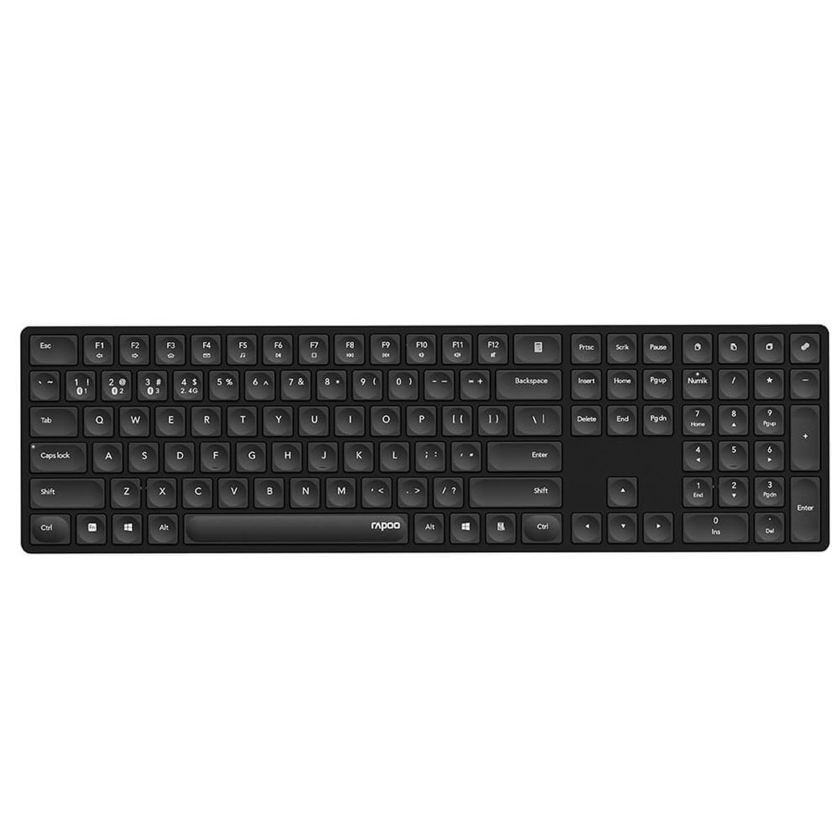 RAPOO E8020 trådløs tastatur sort