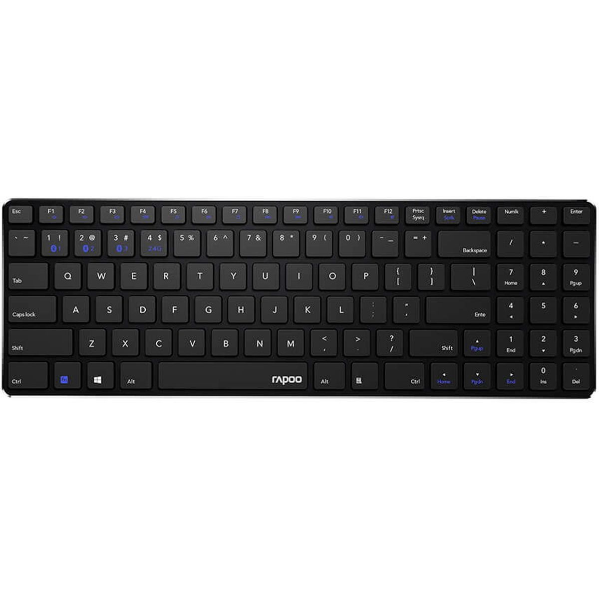 RAPOO E9100M trådløs tastatur sort