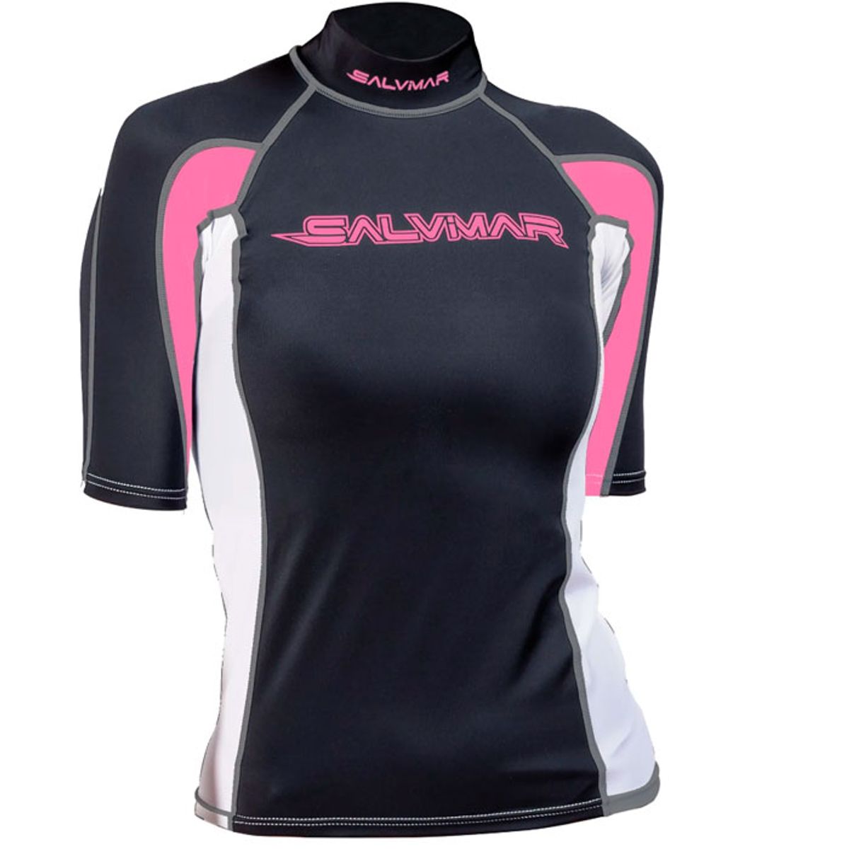 Rashguard T-shirt Oasi Blå/Pink - Kvinde - Salvimar-L Sort/Pink