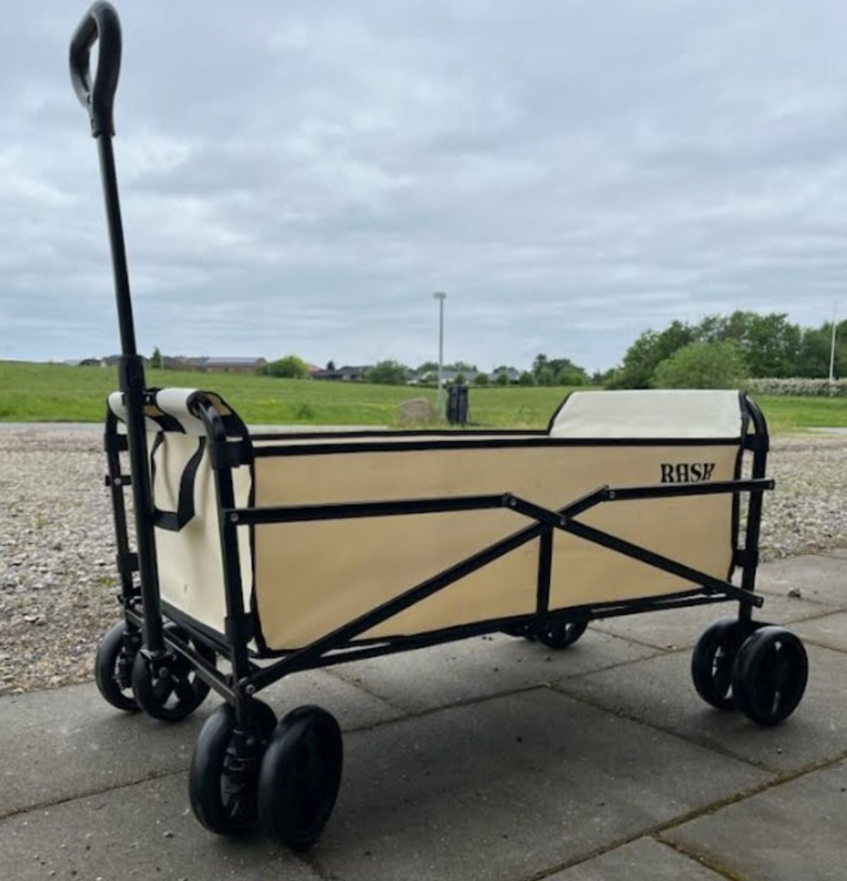 RASK Trækvogn 101 x 50 cm Beige 8-wheel