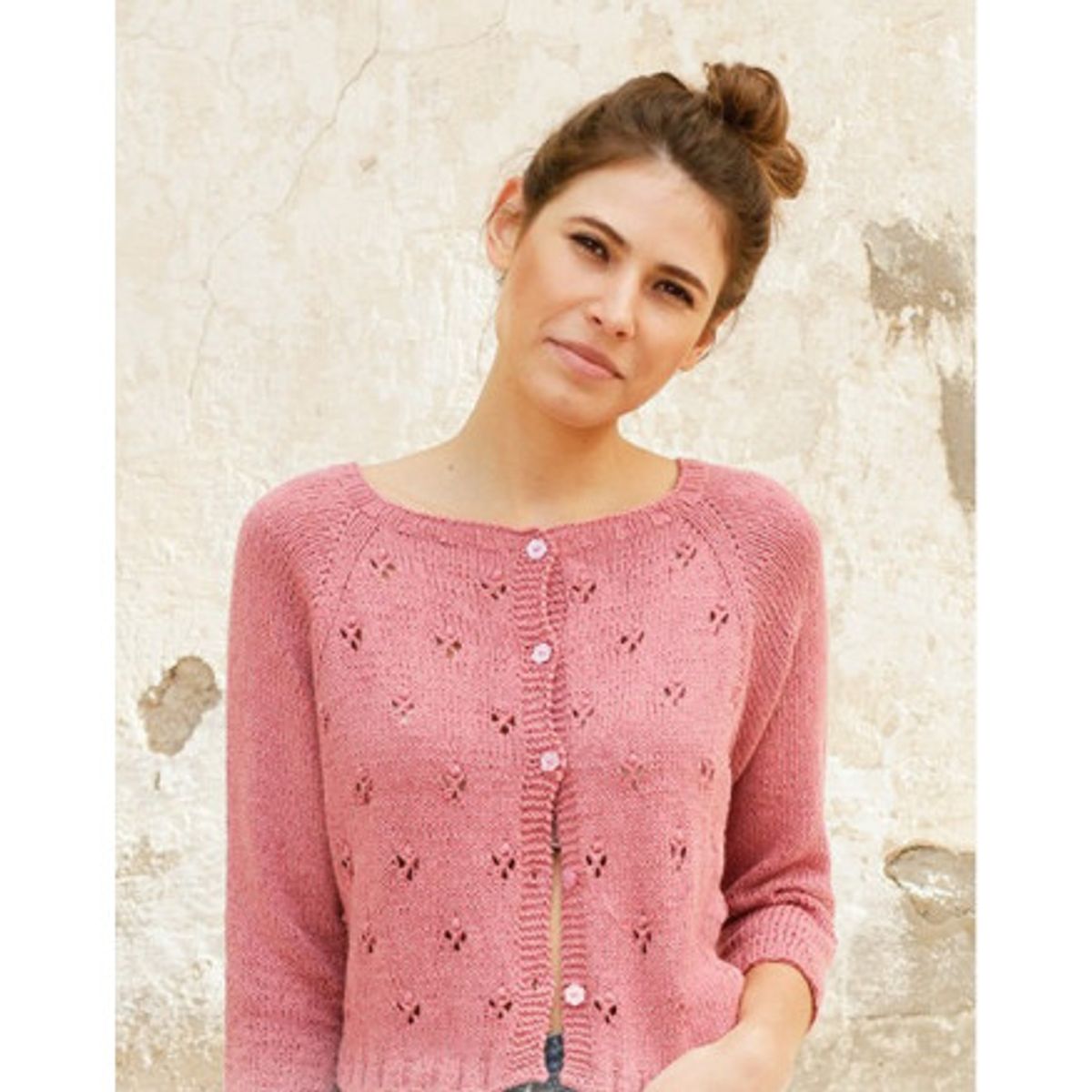 Raspberry Kiss by DROPS Design - Jakke Strikkeopskrift str. S - XXXL - Small