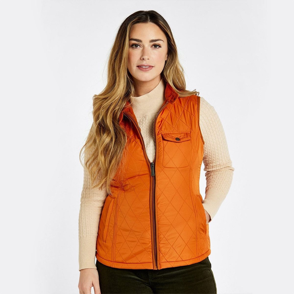 Rathdown Quilted Gilet, Cayenne - 34 (UK8)