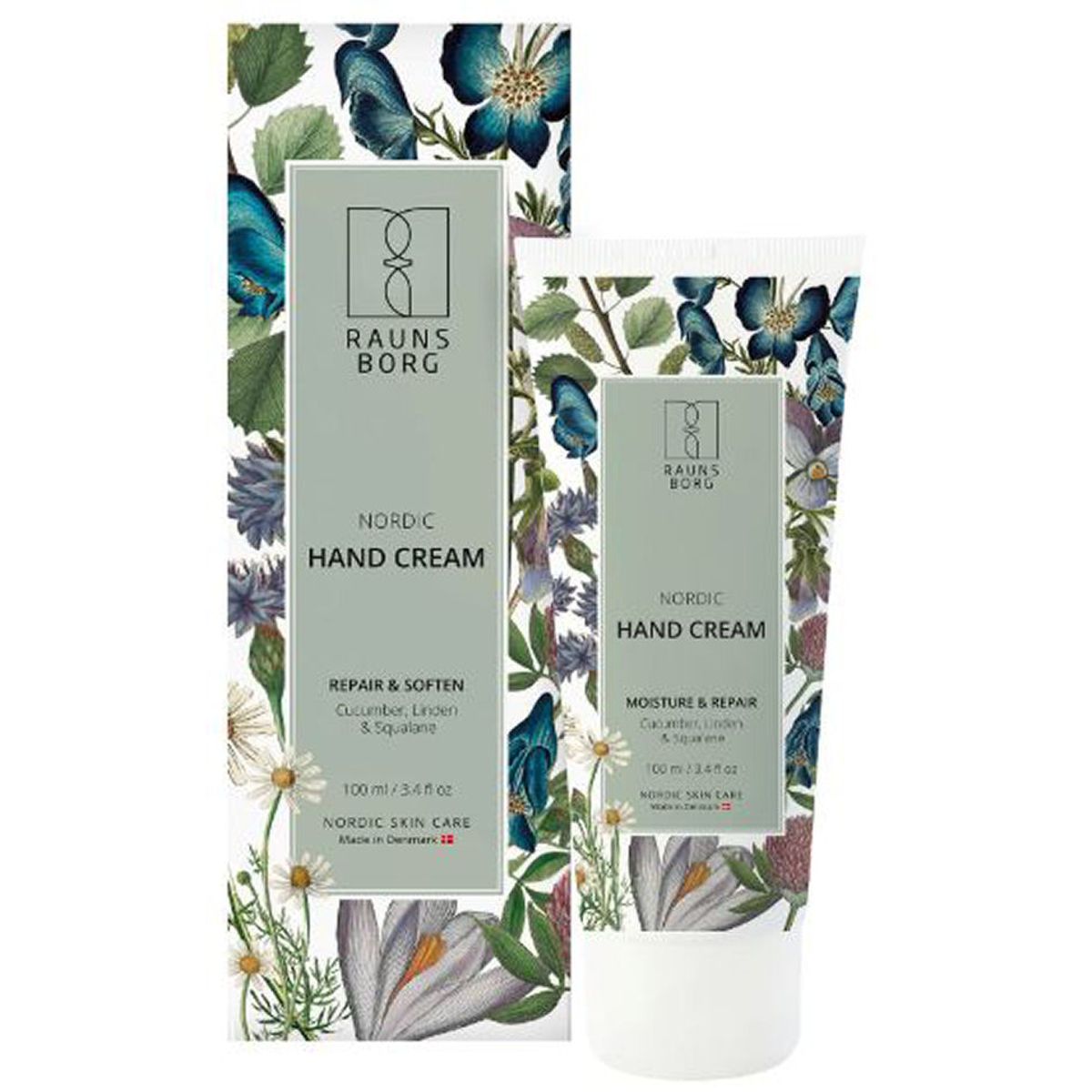 Raunsborg nordic hand cream repair & soften cucumber linden & squalane 100ml